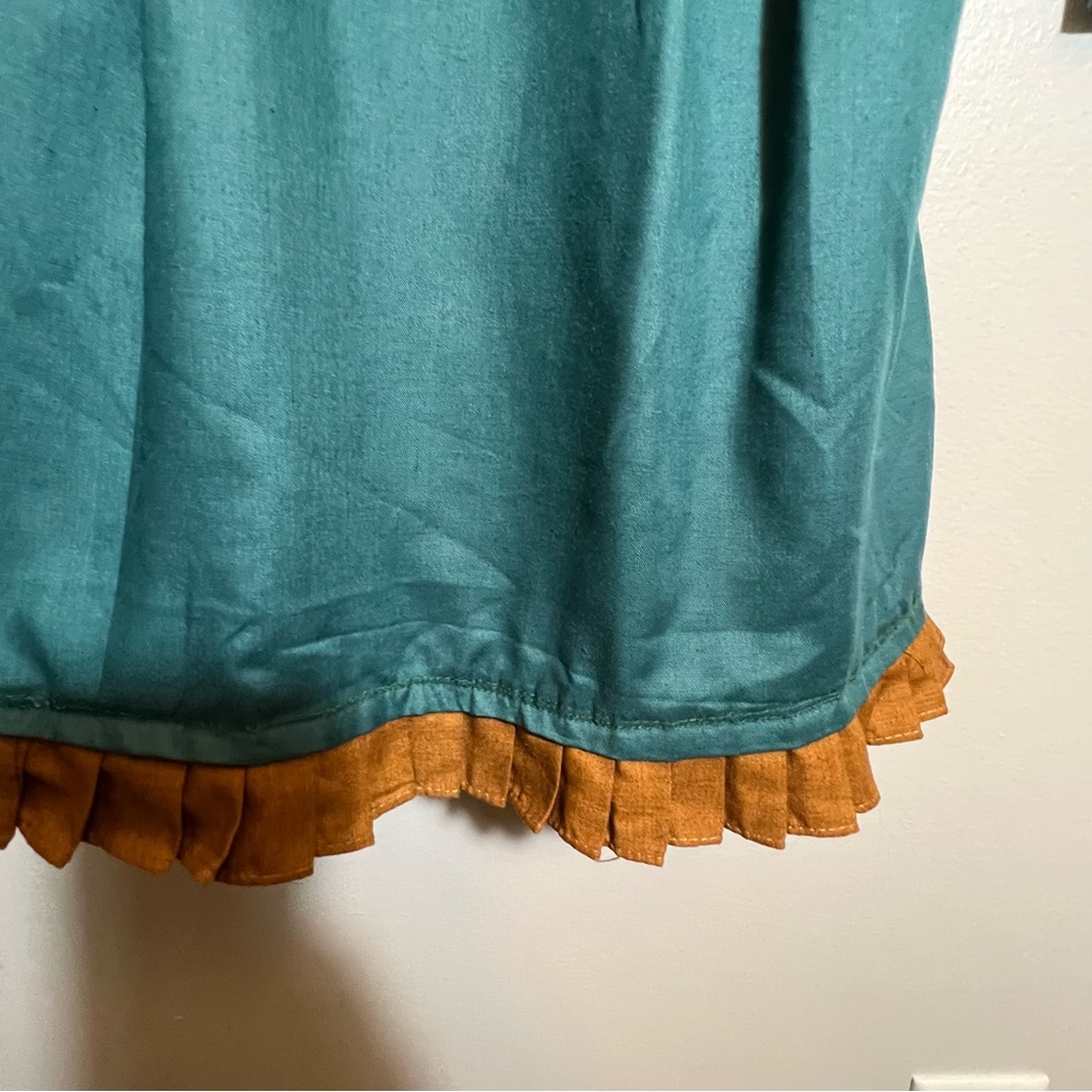 POLO Ralph Lauren Teal & Gold Dress - Picture 4 of 8